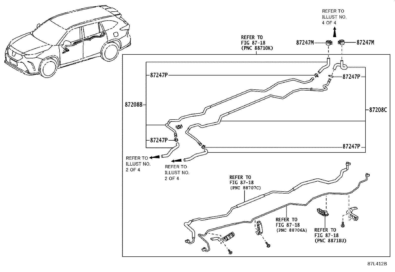 Exploded illustration 87L412B