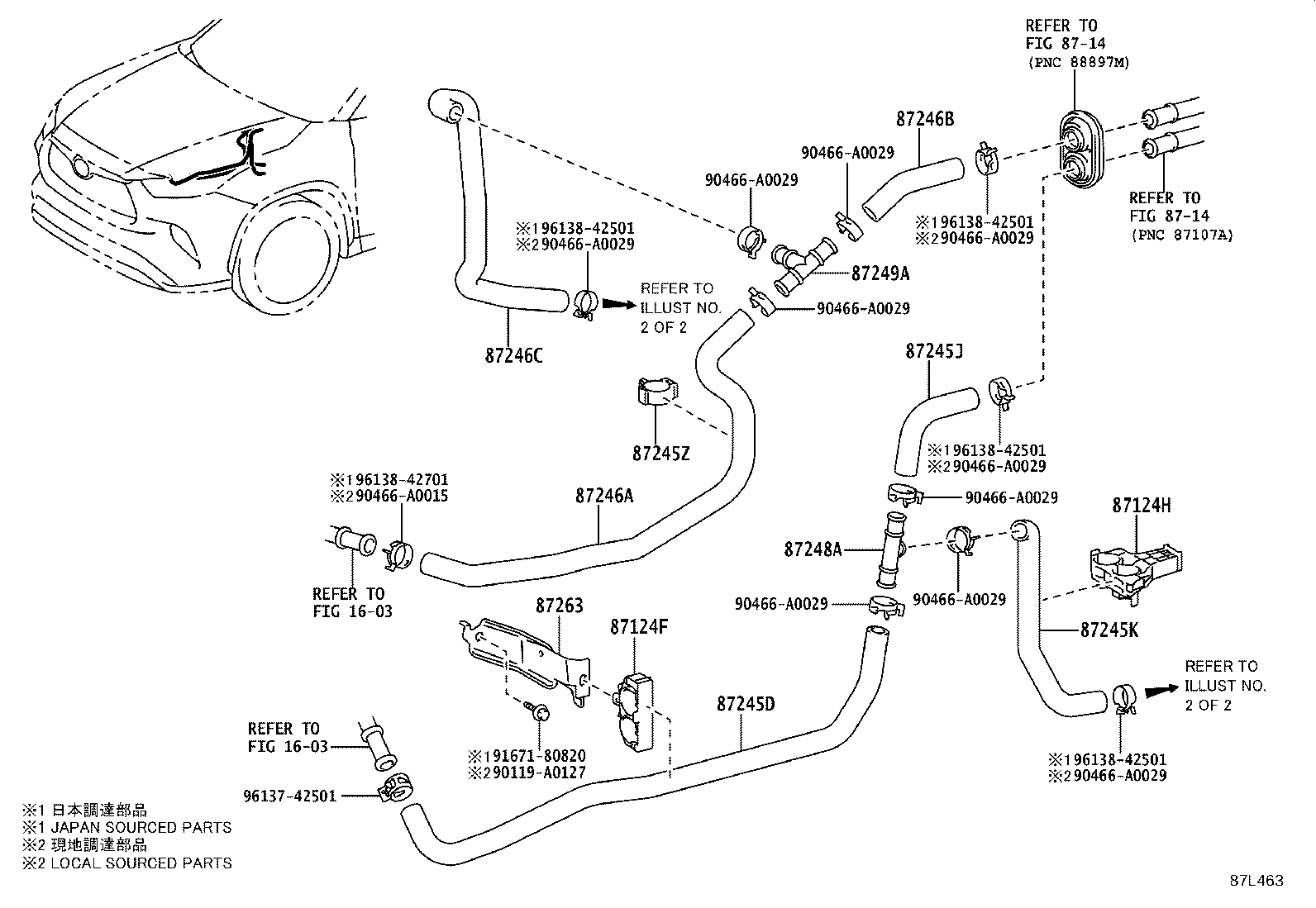 Exploded illustration 87L463