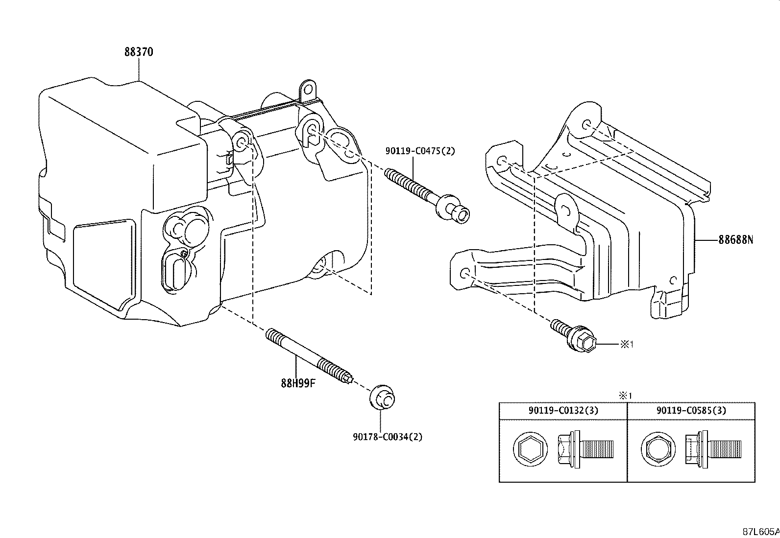 Exploded illustration 87L605A