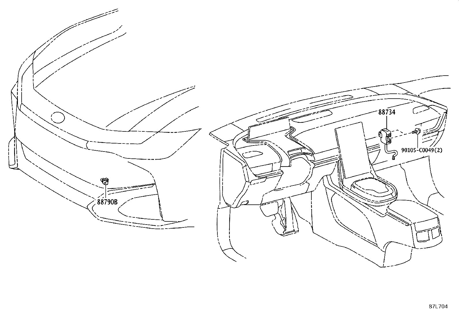 Exploded illustration 87L704