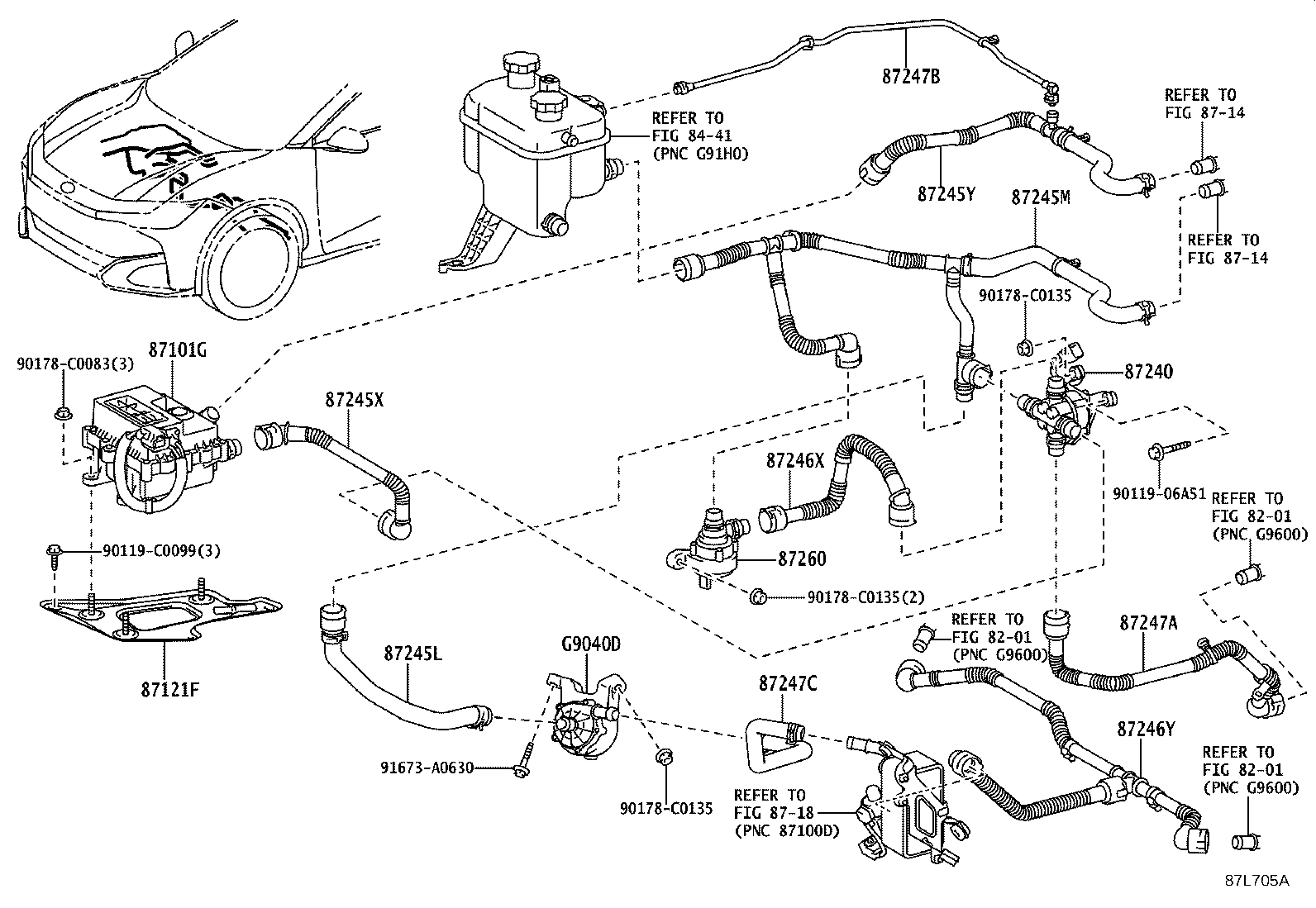 Exploded illustration 87L705A
