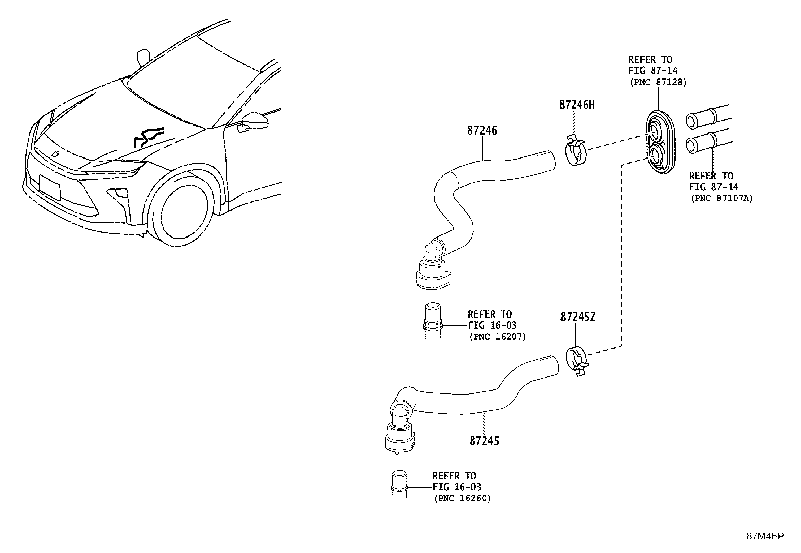 Exploded illustration 87M4EP