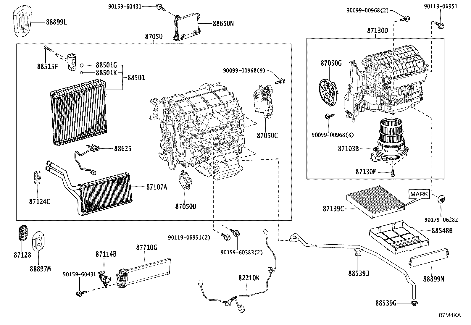 Exploded illustration 87M4KA