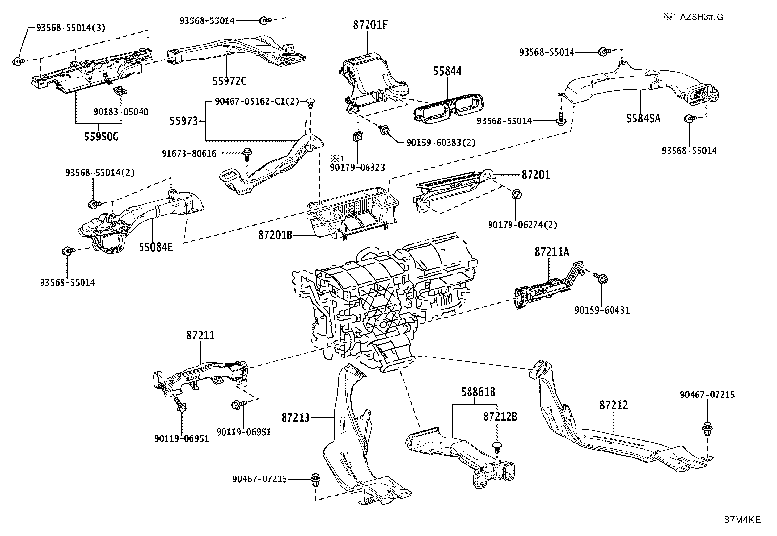 Exploded illustration 87M4KE