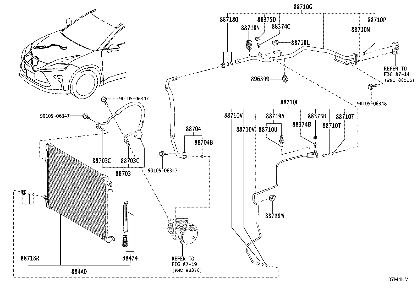 Exploded illustration 87M4KM