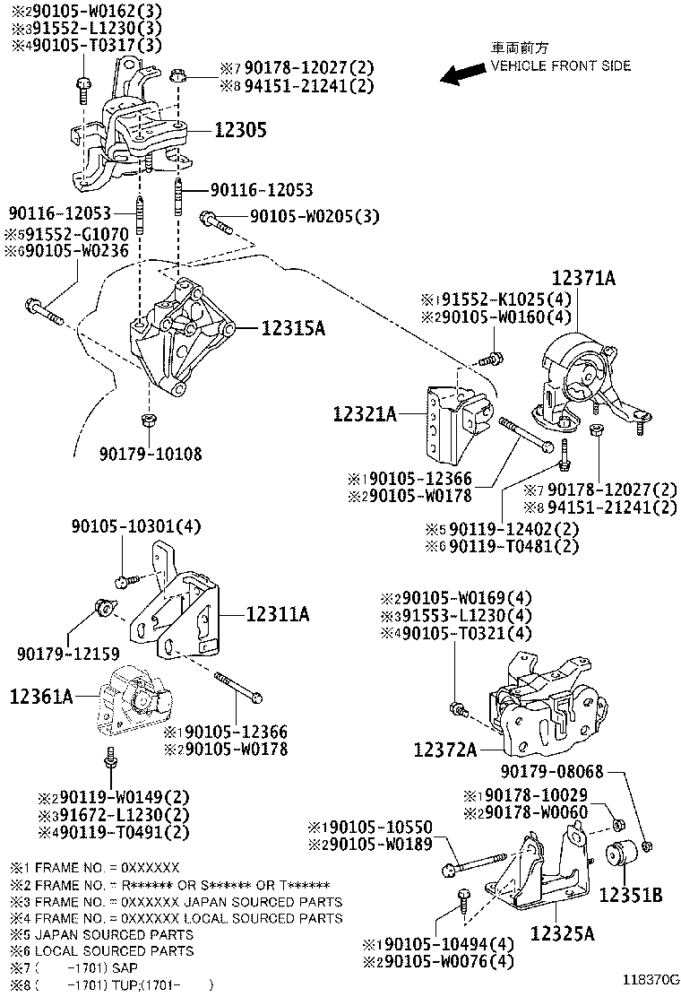 Exploded illustration 118370G