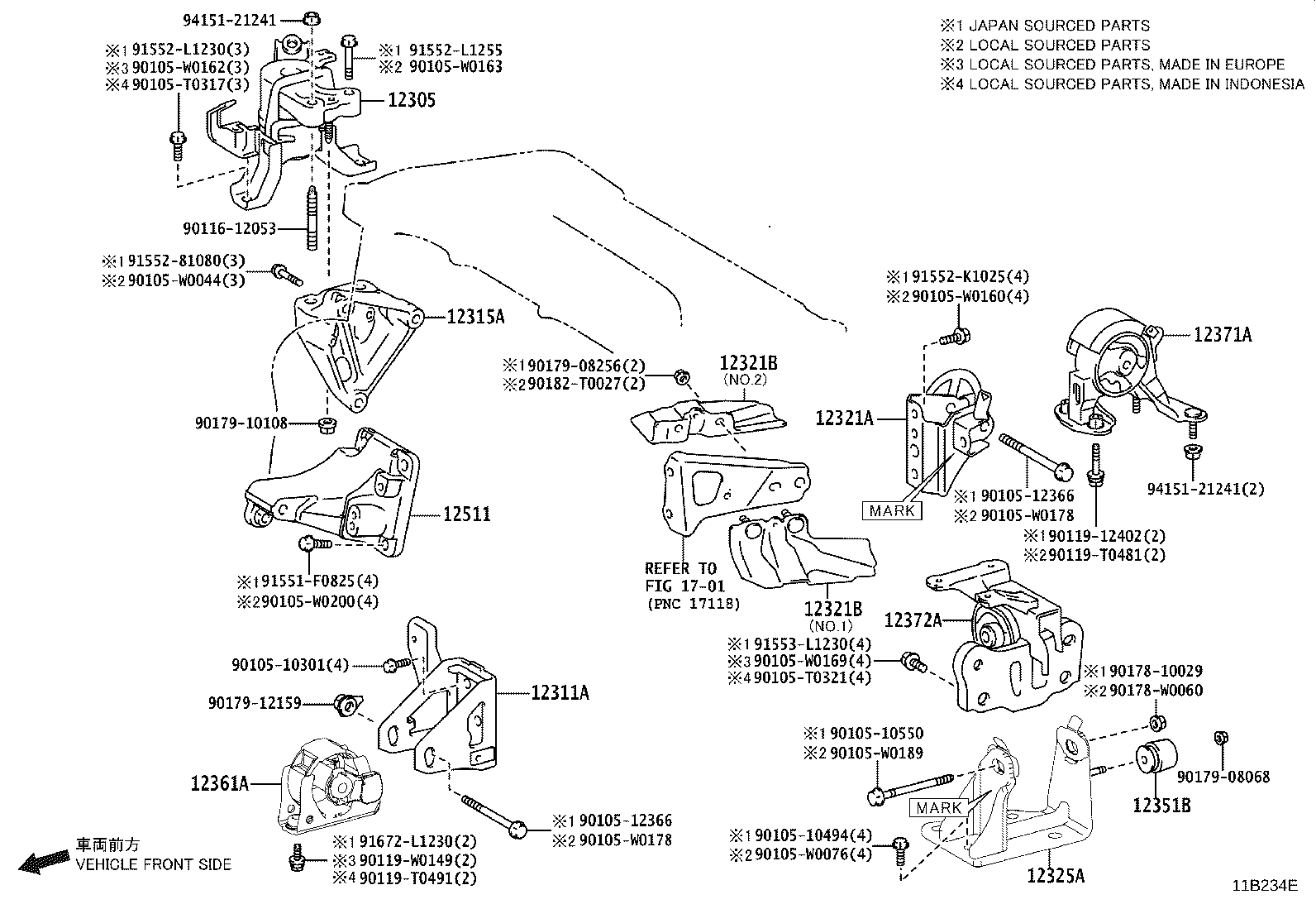 Exploded illustration 11B234E