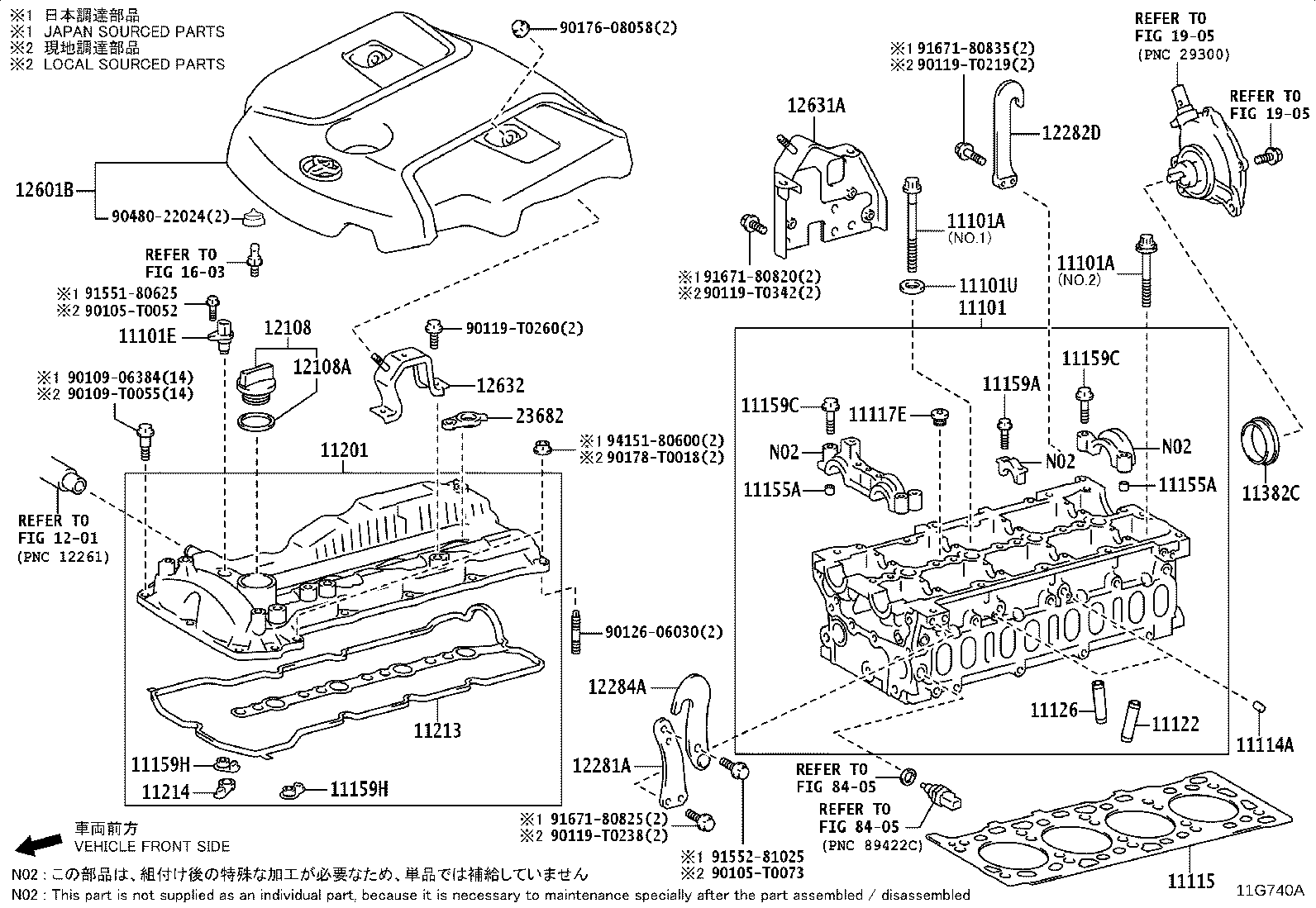 Exploded illustration 11G740A