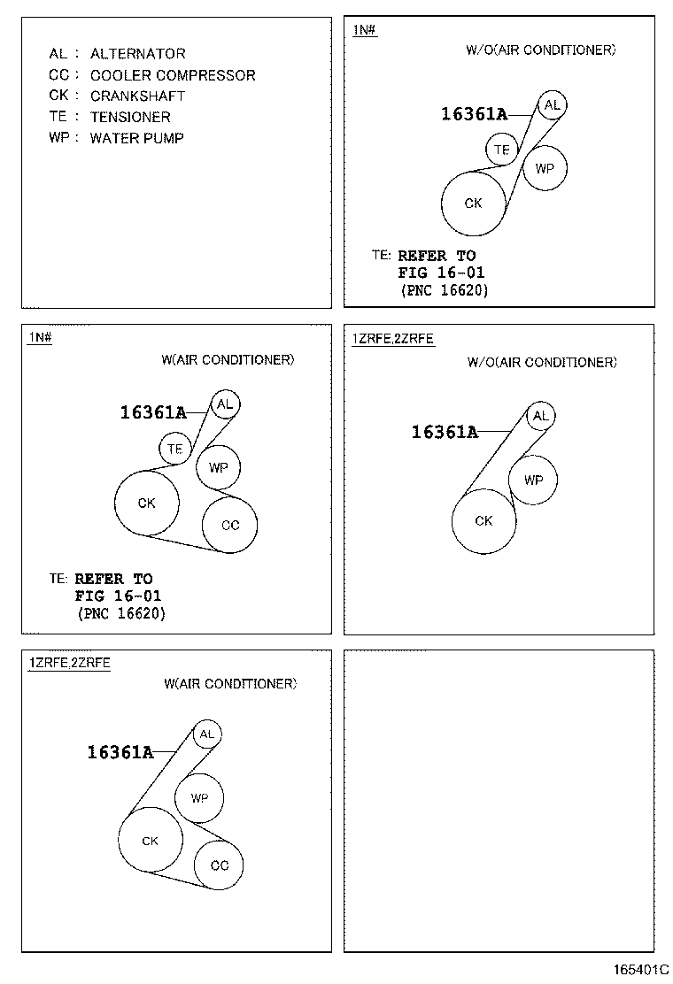 Exploded illustration 165401C