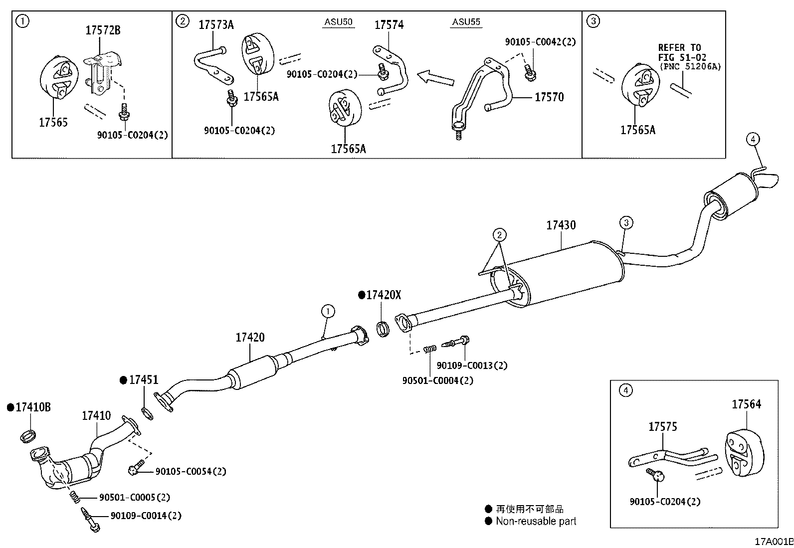 Exploded illustration 17A001B