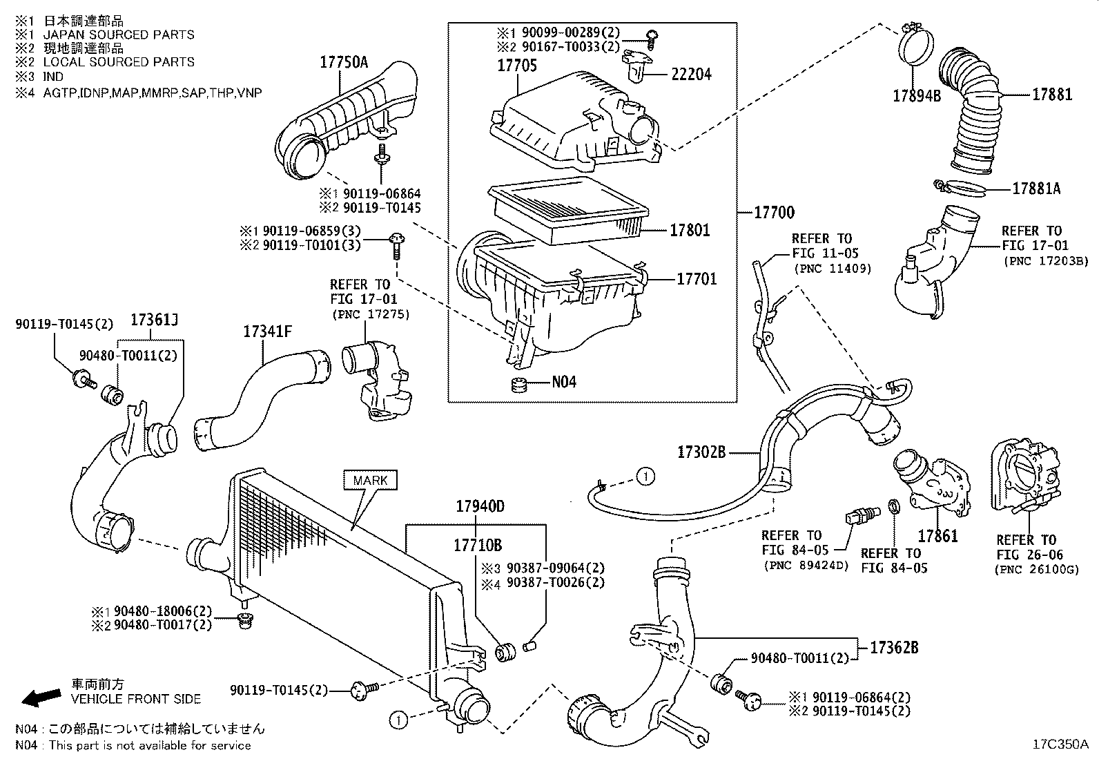 Exploded illustration 17C350A