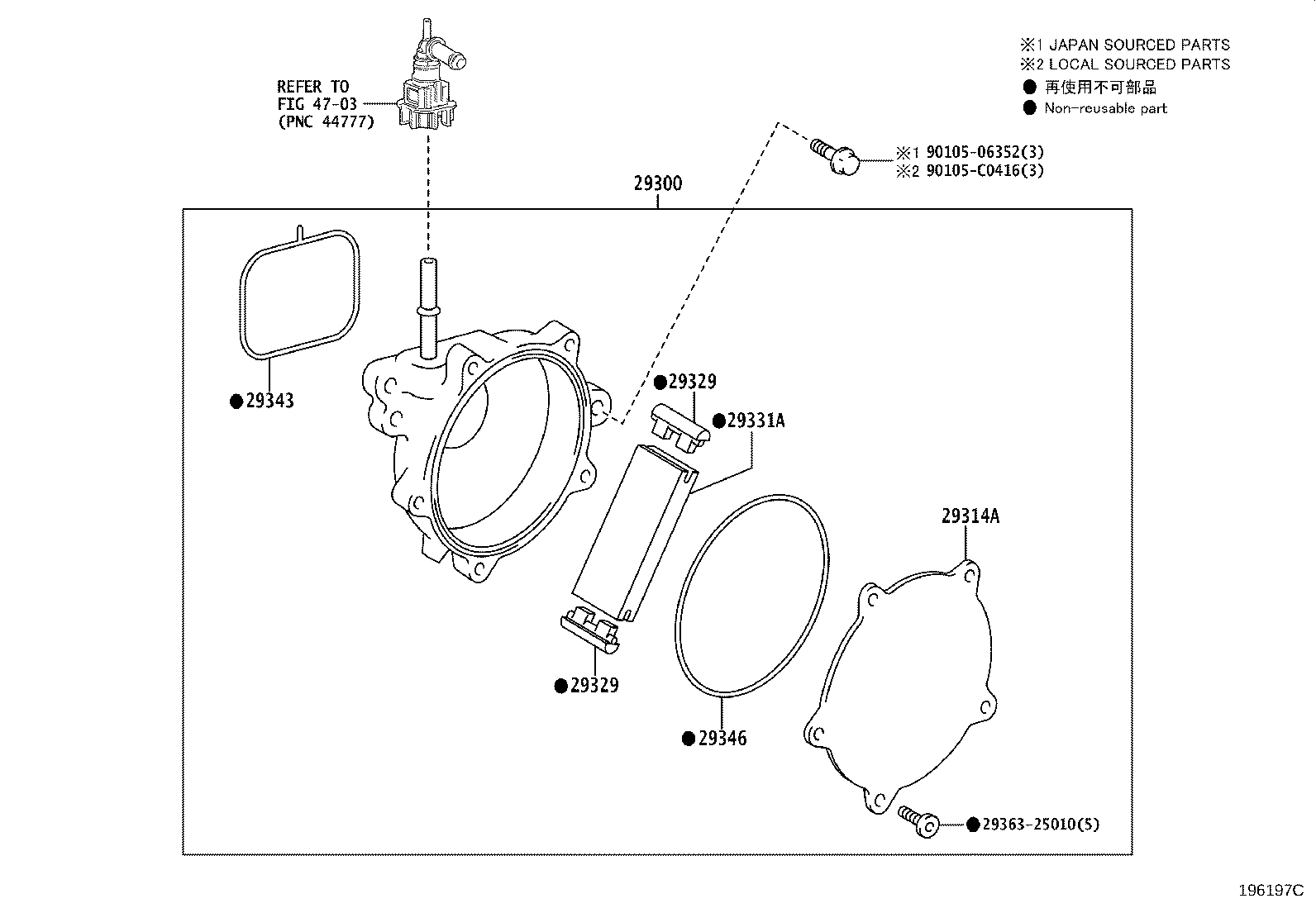 Exploded illustration 196197C