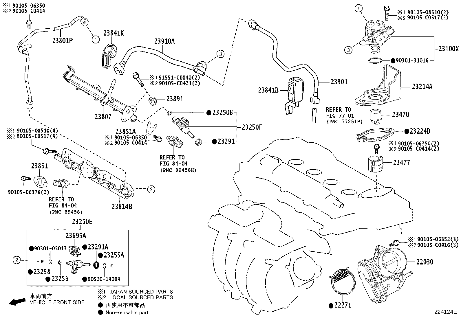 Exploded illustration 224124E