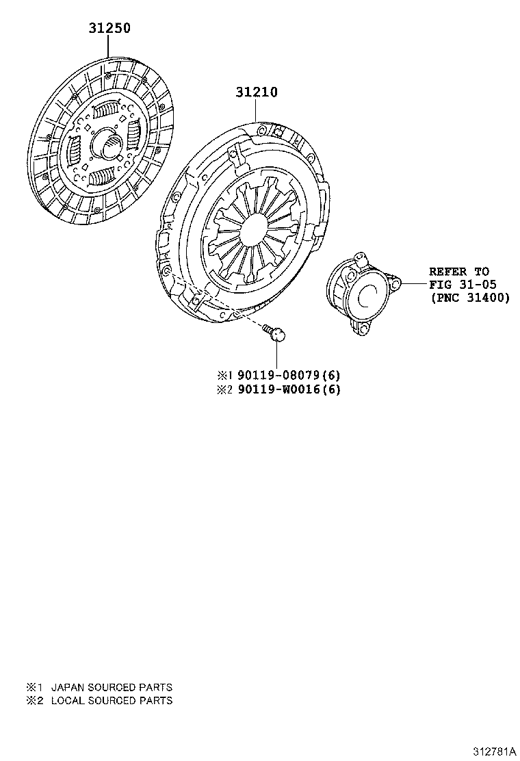 Exploded illustration 312781A