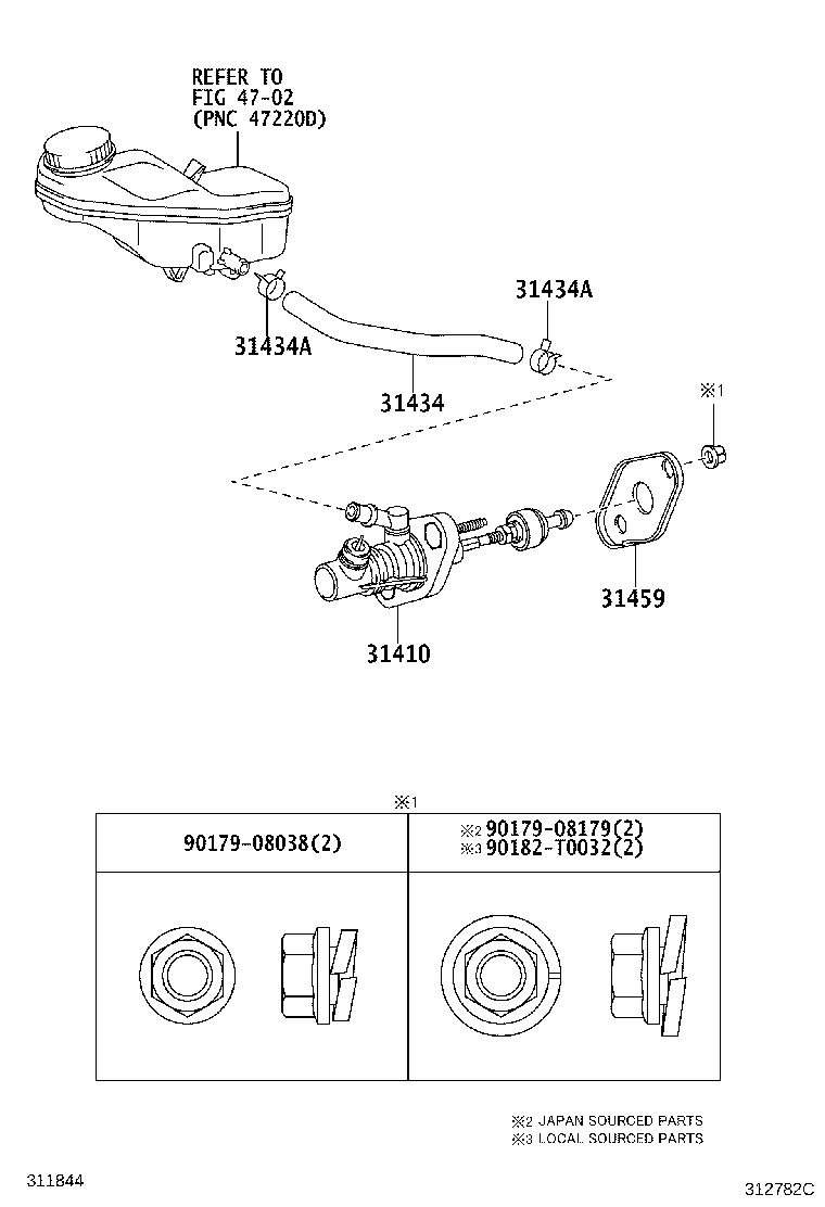 Exploded illustration 312782C
