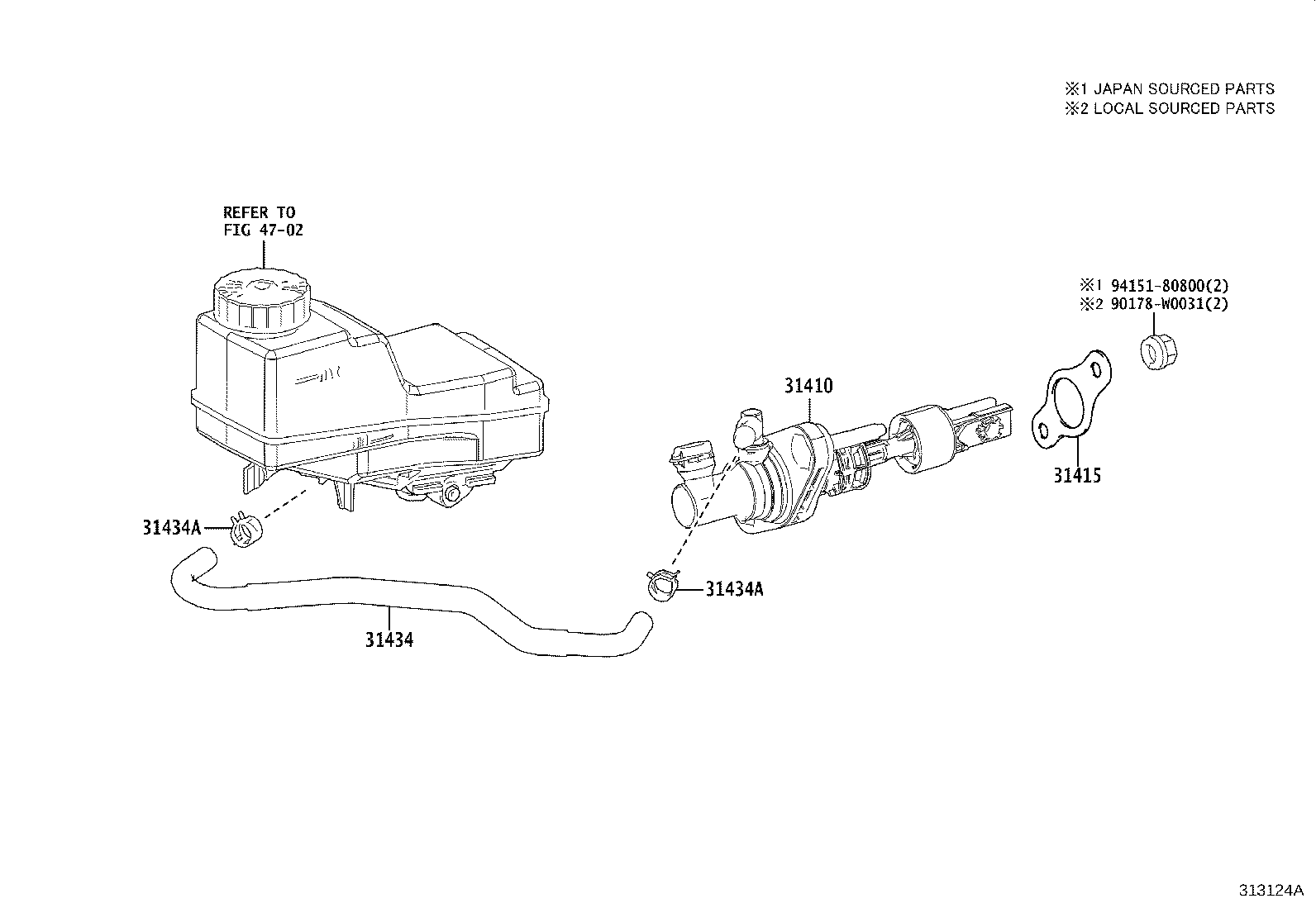 Exploded illustration 313124A