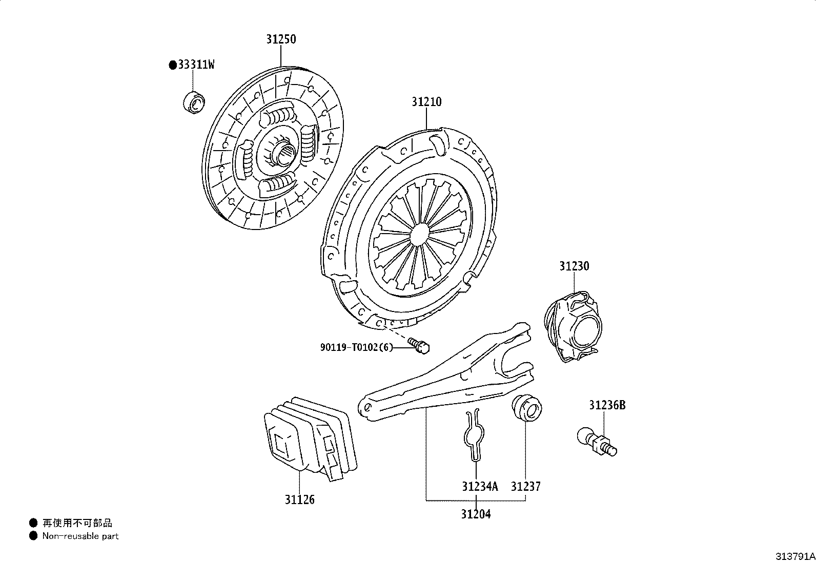 Exploded illustration 313791A