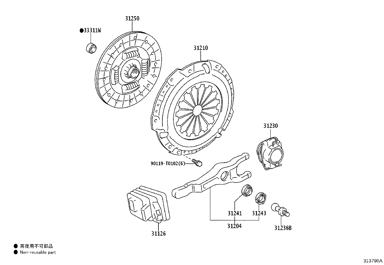 Exploded illustration 313796A