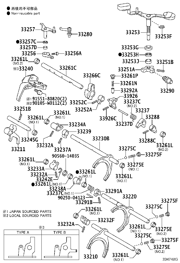 Exploded illustration 334748G