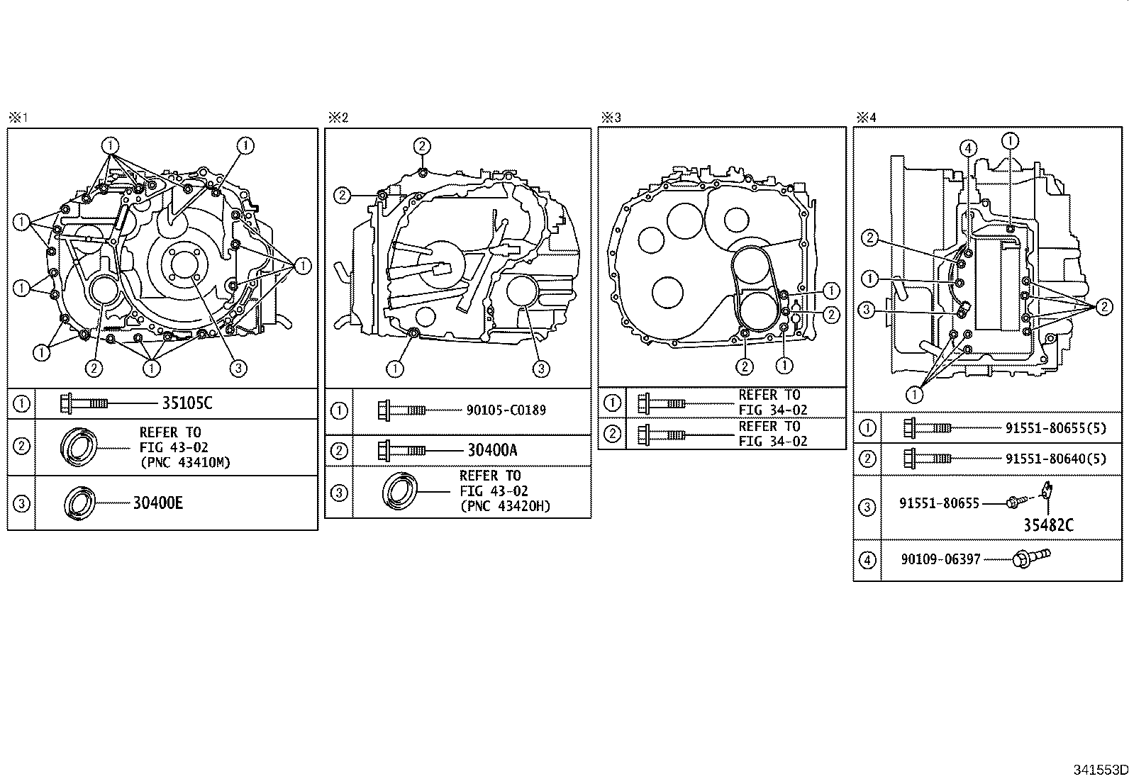 Exploded illustration 341553D