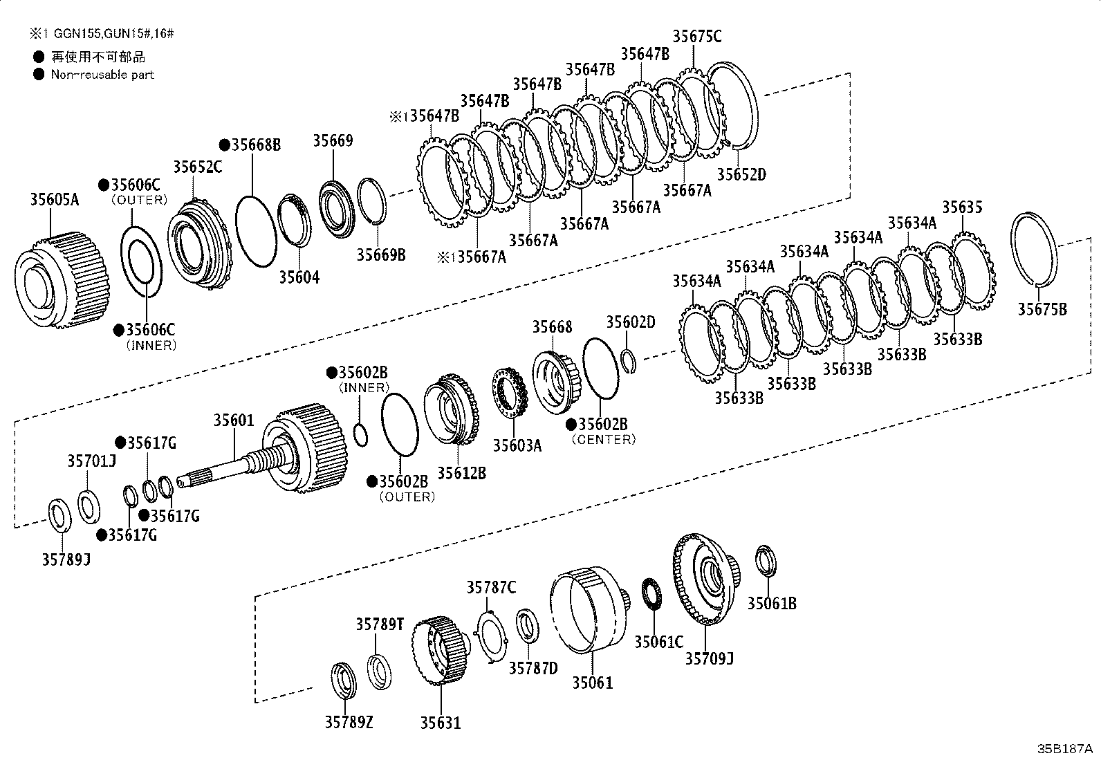 Exploded illustration 35B187A