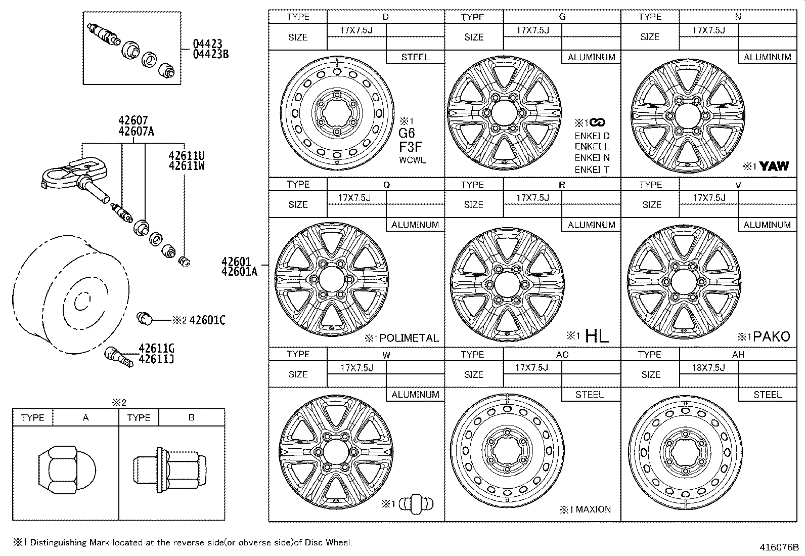 Exploded illustration 416076B