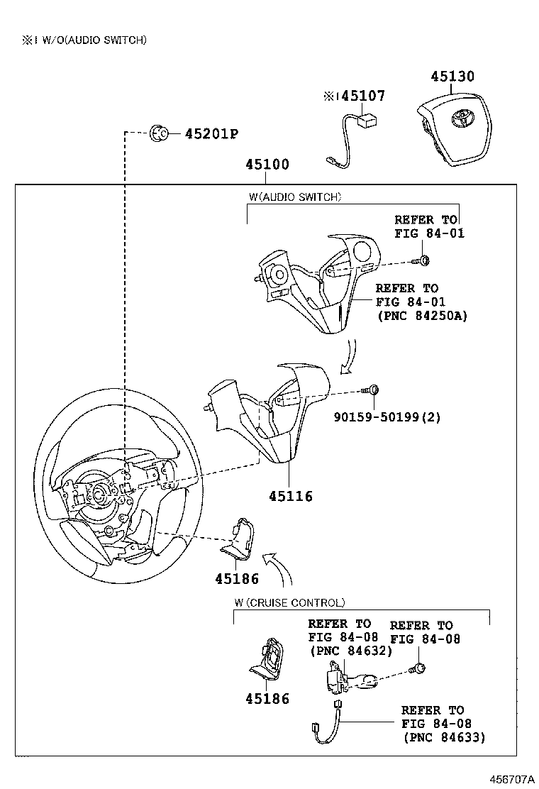 Exploded illustration 456707A