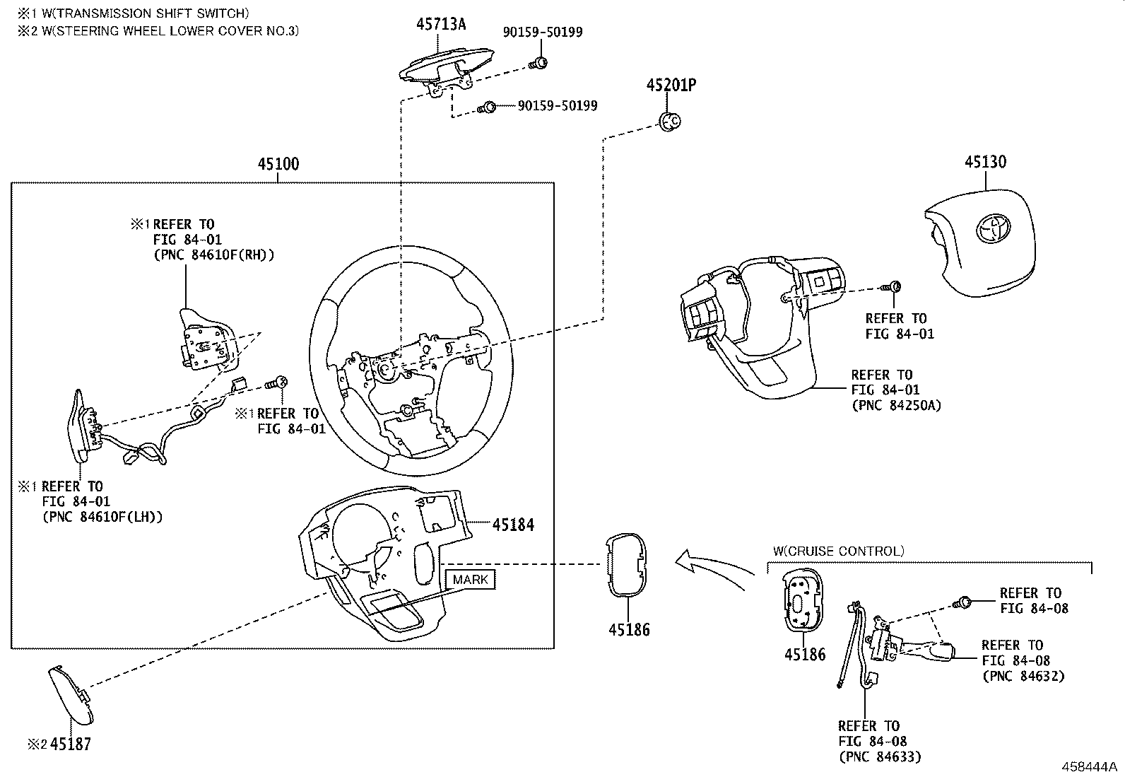 Exploded illustration 458444A