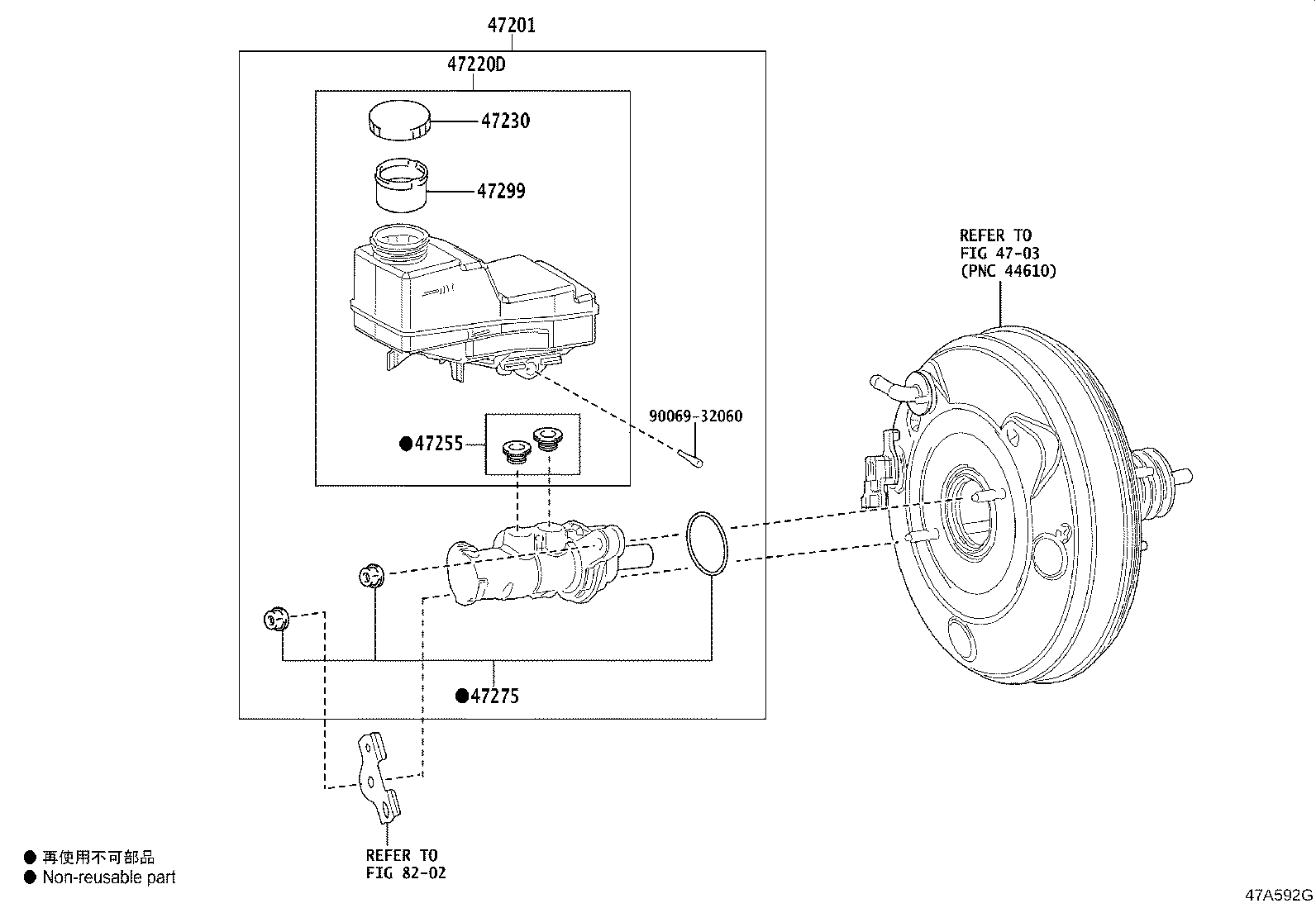 Exploded illustration 47A592G