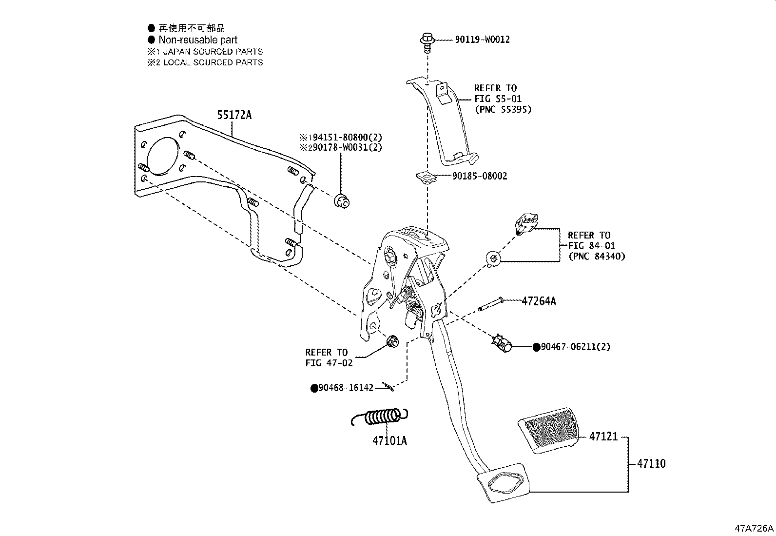 Exploded illustration 47A726A