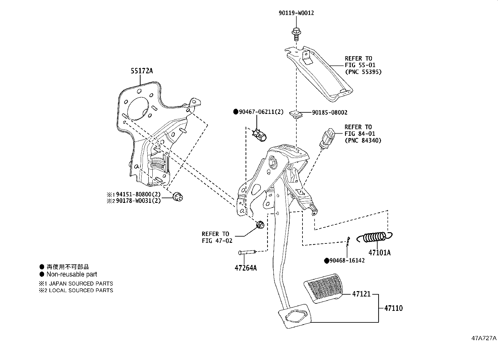 Exploded illustration 47A727A