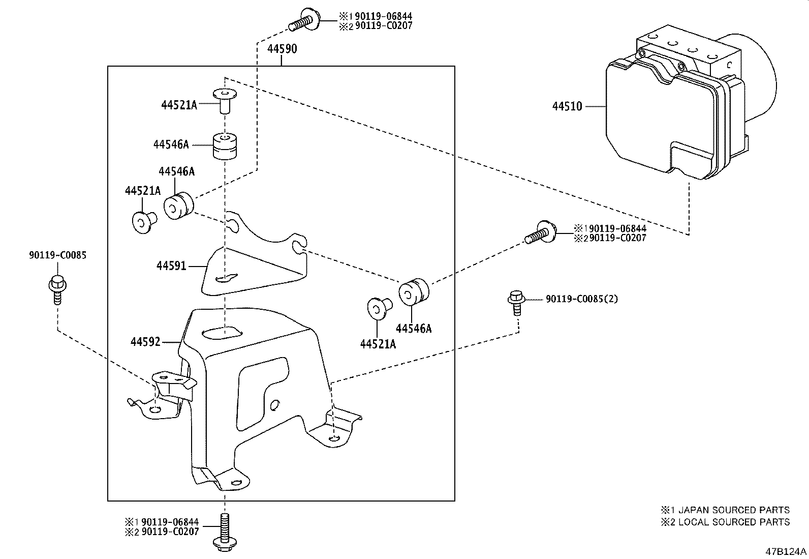 Exploded illustration 47B124A