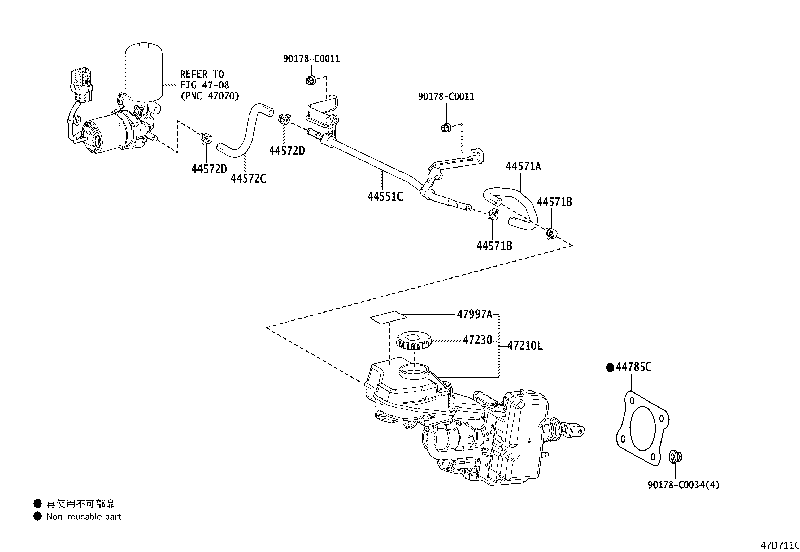 Exploded illustration 47B711C