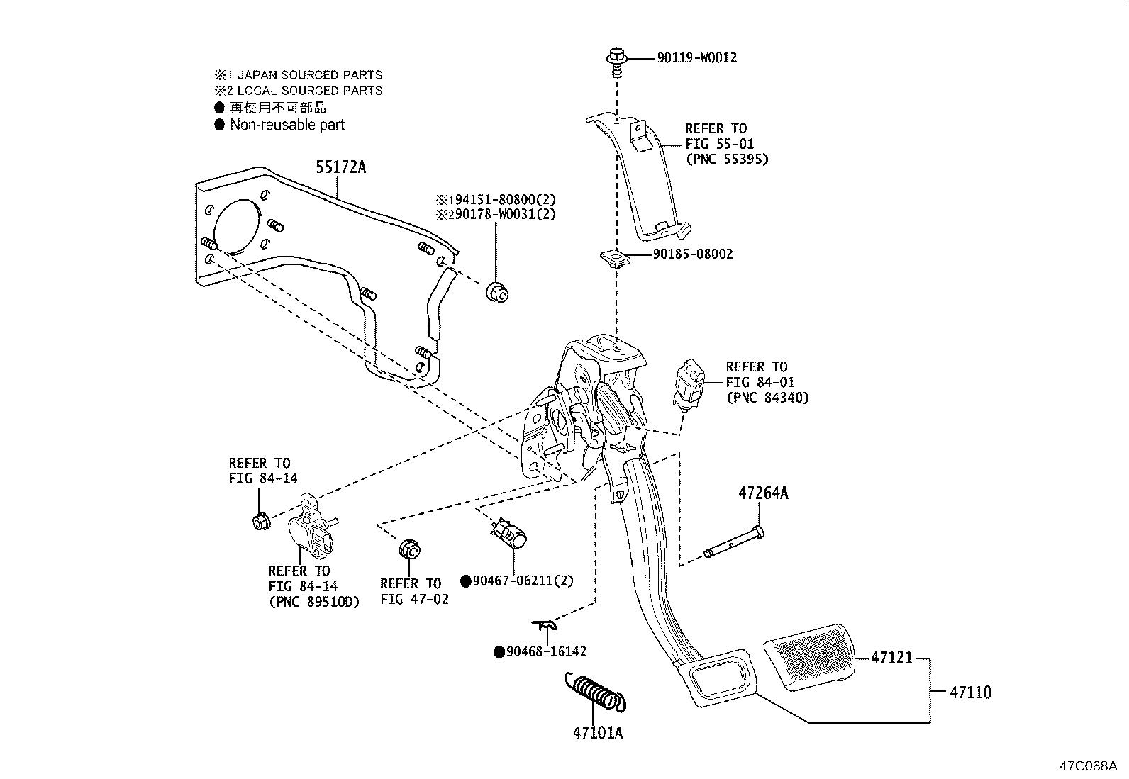 Exploded illustration 47C068A