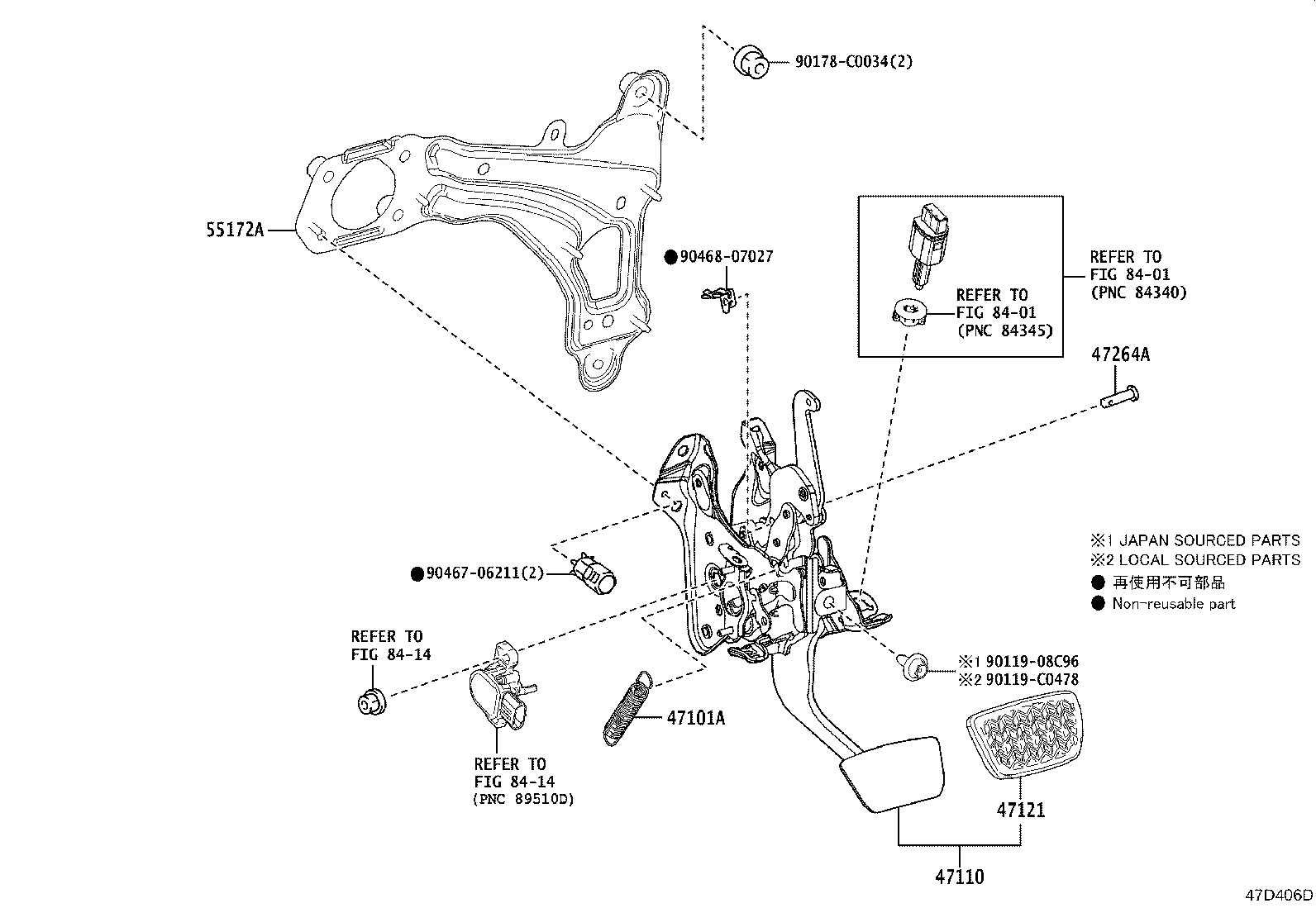 Exploded illustration 47D406D