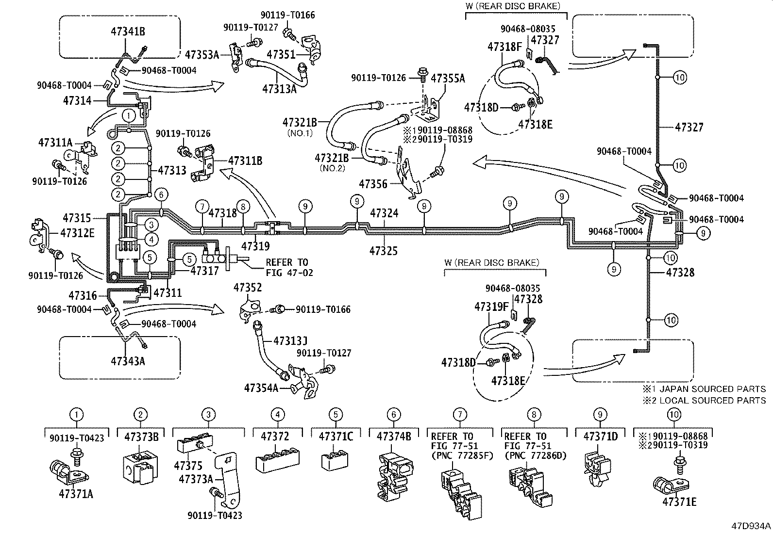 Exploded illustration 47D934A