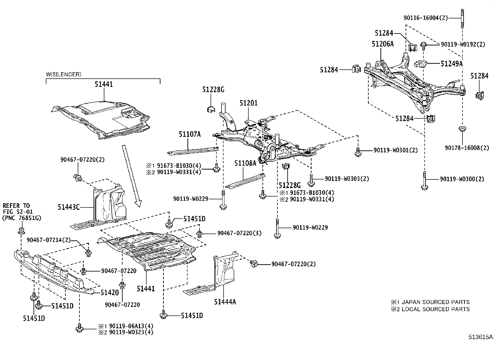 Exploded illustration 513615A