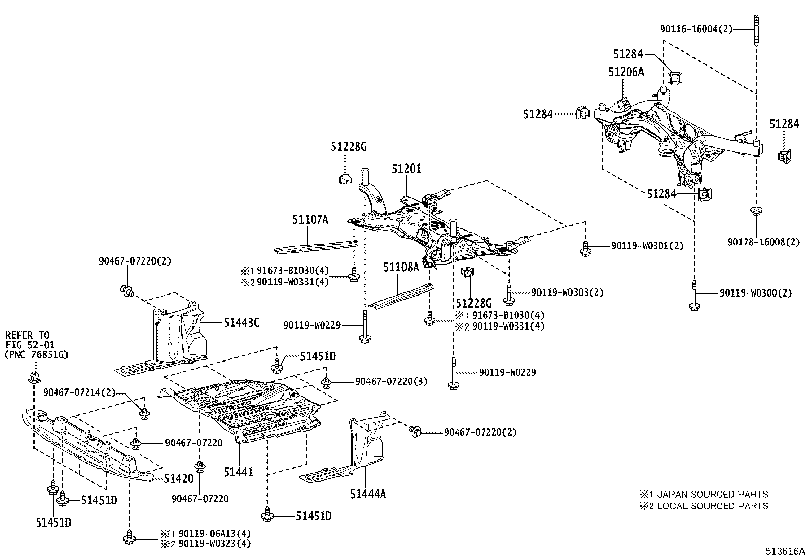 Exploded illustration 513616A