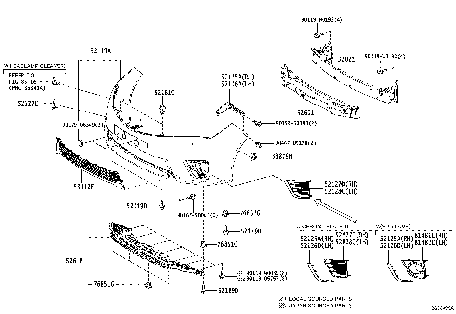Exploded illustration 523365A