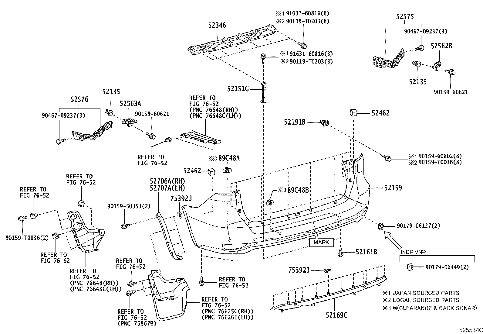 Exploded illustration 525554C
