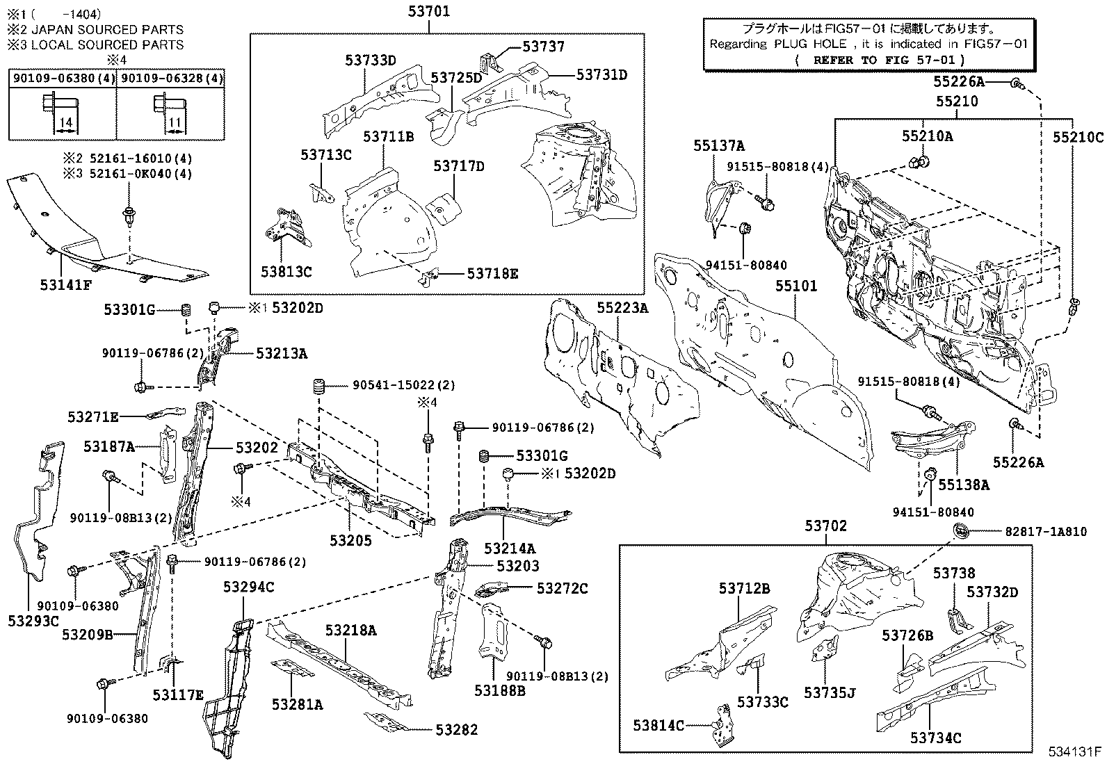 Exploded illustration 534131F