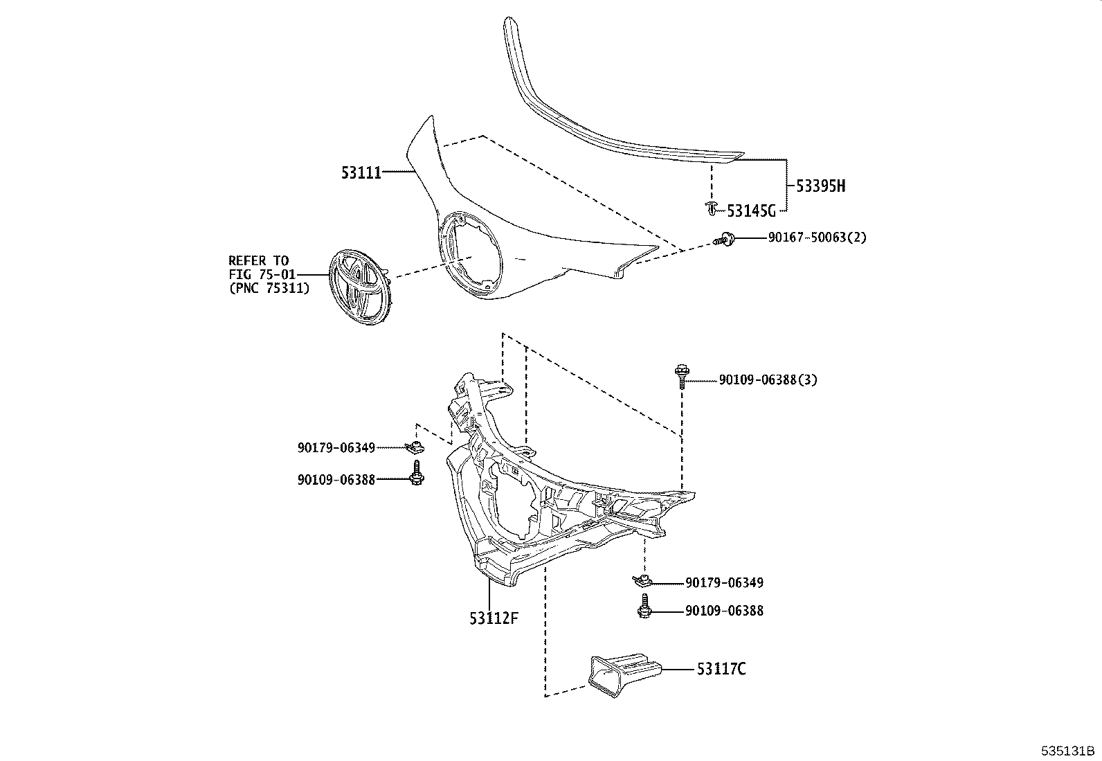 Exploded illustration 535131B