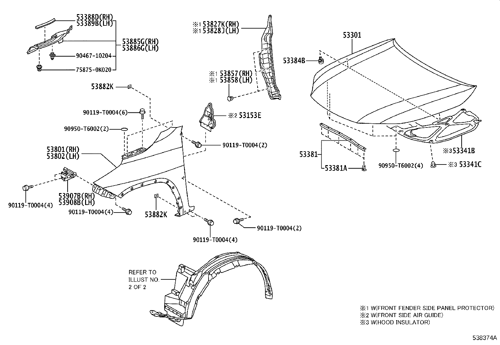 Exploded illustration 538374A