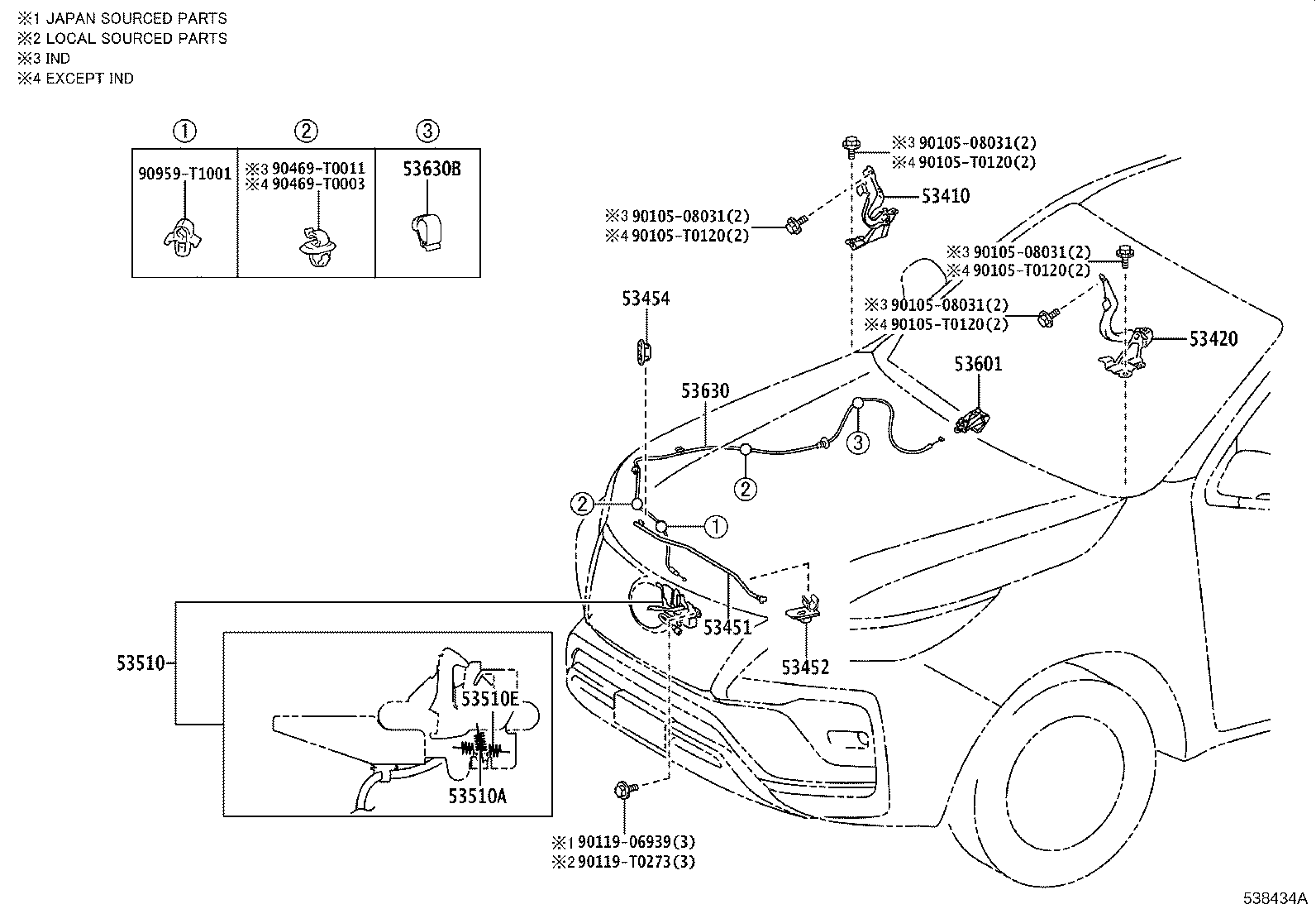 Exploded illustration 538434A