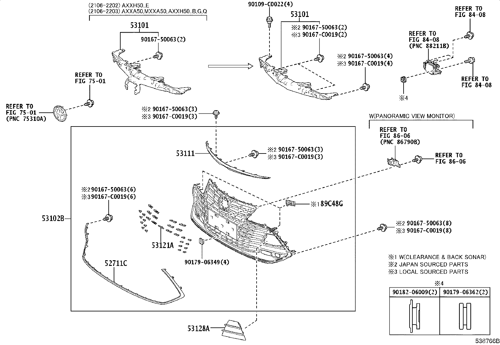 Exploded illustration 538766B