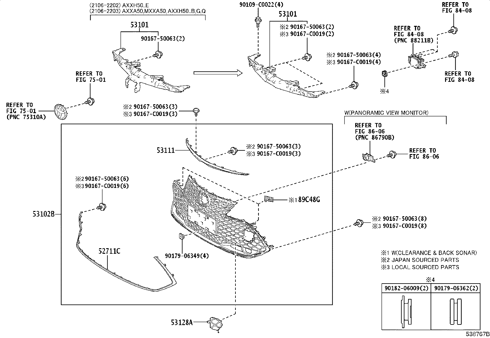 Exploded illustration 538767B