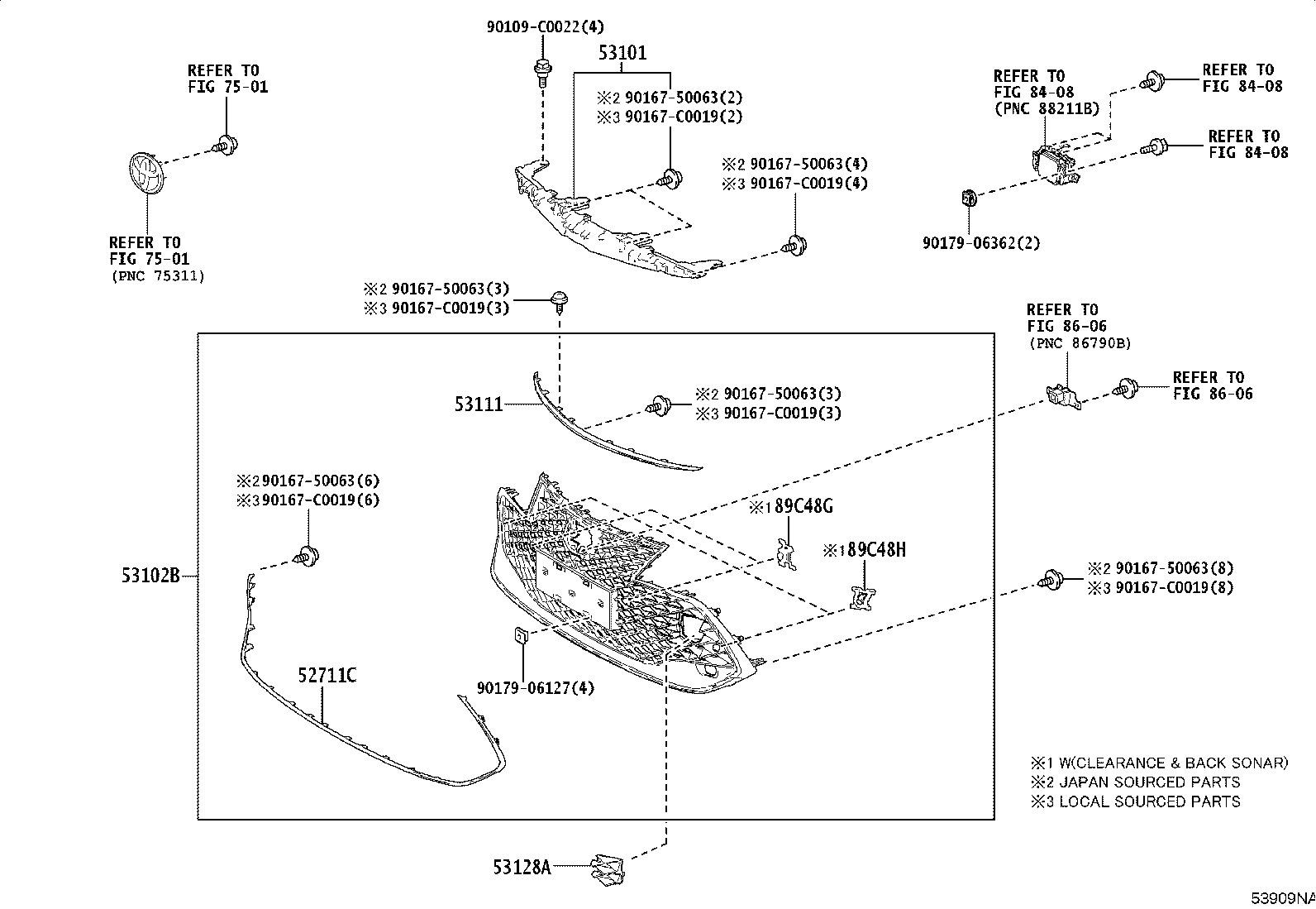 Exploded illustration 53909NA