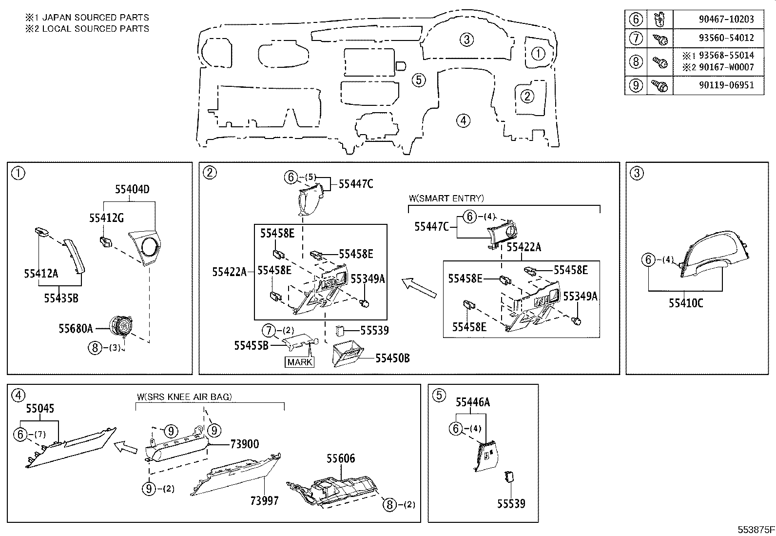 Exploded illustration 553875F