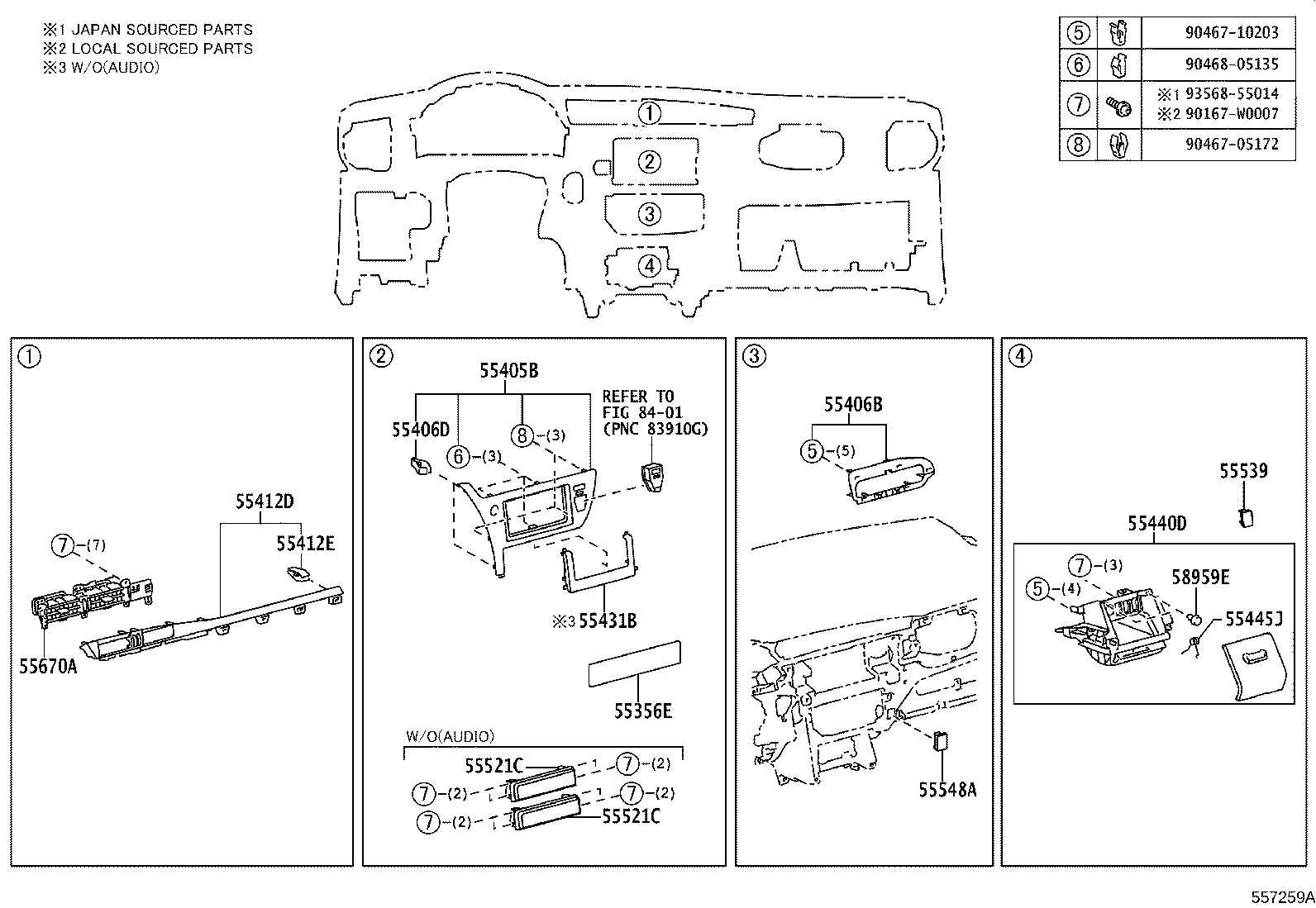 Exploded illustration 557259A