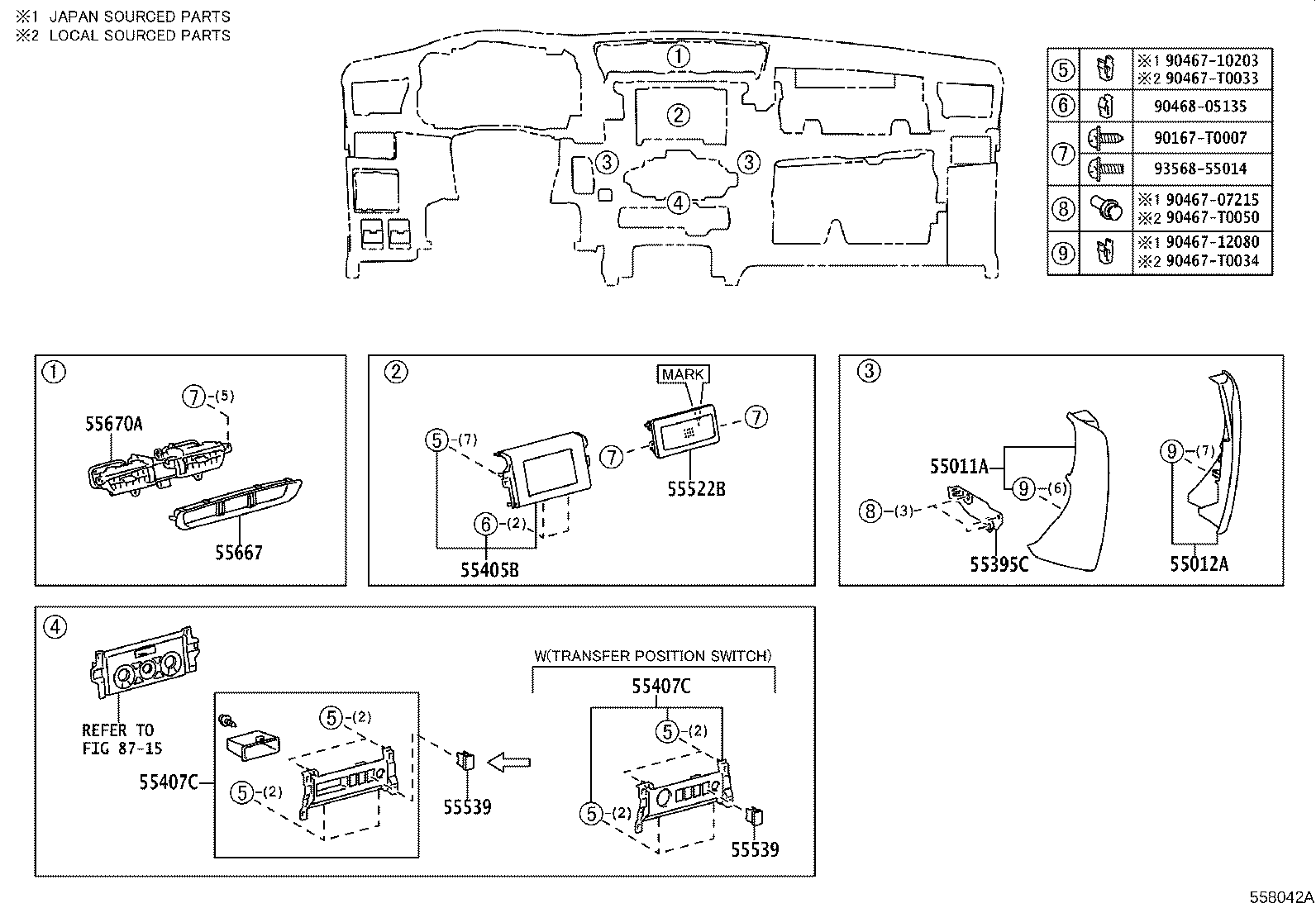 Exploded illustration 558042A